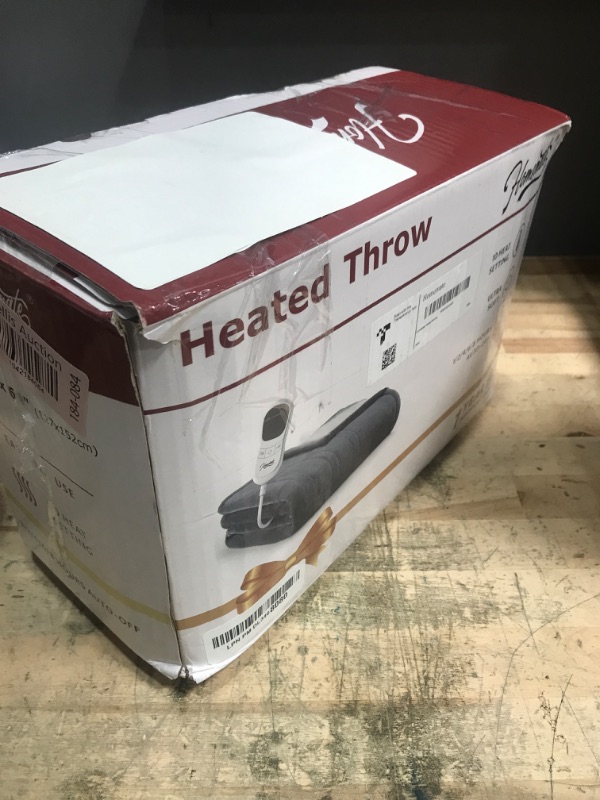 Photo 1 of (missing power cord) Homemate Heated Blanket Electric Throw - 50"x60" Heating Blanket Throw 1/2/4/6/8 Hours Auto-Off 10 Heat Level Over-Heat Protection Flannel Sherpa Electric ETL Certification