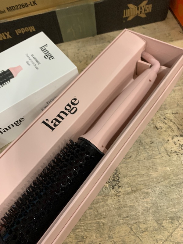 Photo 1 of L'ANGE HAIR GlamWave Infrared Thermal Ionic Brush | 38mm Heated Round Thermal Brush for Volume and Curls | Reduces Frizz | Adds Shine | Smooth Styling Tool for All Hair Types (Blush)