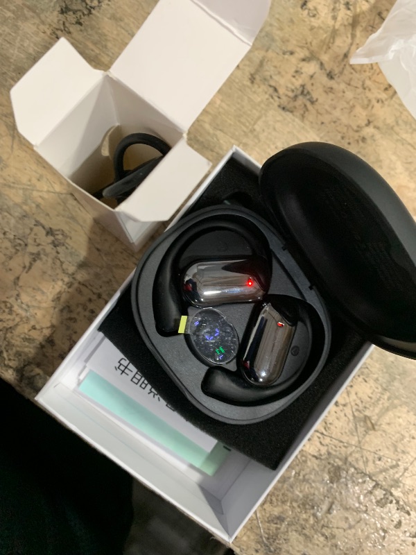 Photo 1 of AI Language Translator Earbuds, OWS Real Time 3 in 1 Translation Earbuds 150 Languages & Accents&10 Offline Packs,Two Way Translation Device for Travel Business Meetings Learning, Black