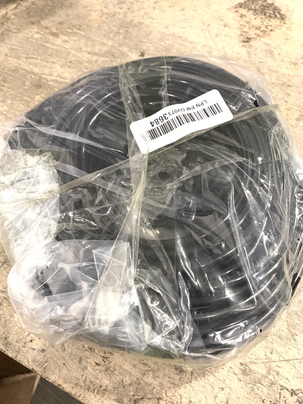 Photo 1 of (USED/FAIR) (MISSING ACCESSSORIES) Maotong 100FT 1/4 inch Drip Irrigation Tubing Distribution Hose Tube for Garden Irrigation System (Includes 1 pack 6-Way Connector and 20pcs 1/4" Tee Splitters and End Plugs)