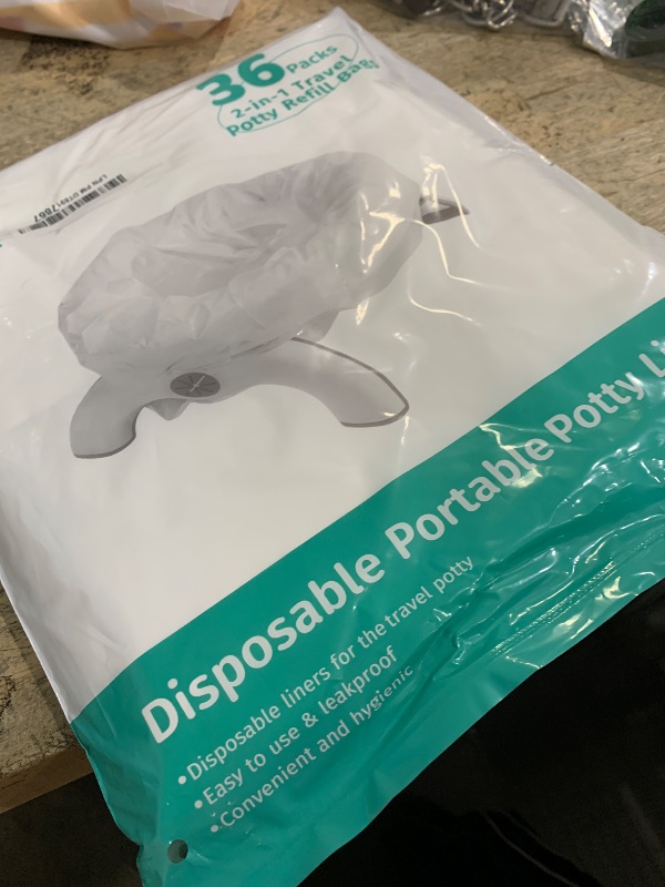 Photo 1 of 36 Packs Disposable Potty Bags, Portable Travel Potty Bags with 200ml Absorbent Pads, Potty Liners Compatible with OXO Tot 2-in-1 Go Potty, Potty Training Liners Fit Most Potty Chairs for Toddlers