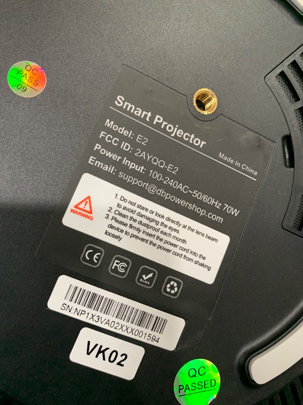Photo 1 of [2025 Netflix-Official | 386+ Built-in Apps] DBPOWER E2 Smart Projector with WiFi and Bluetooth, Mini Projector 4K Support with Netflix, Youtube, Disney+, Hulu, Max, Crunchyroll w Portable Case