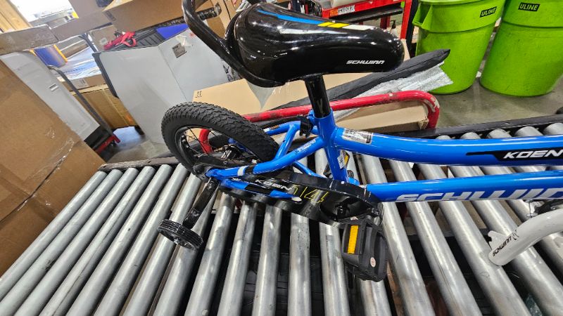 Photo 1 of ***PARTS ONLY***Schwinn Koen & Elm BMX Style Toddler and Kids Bike, For Girls and Boys, 14-Inch Wheels, With Saddle Handle, Training Wheels, Chain Guard, and Number Plate, Recommended Height 36-40 Inch, Blue