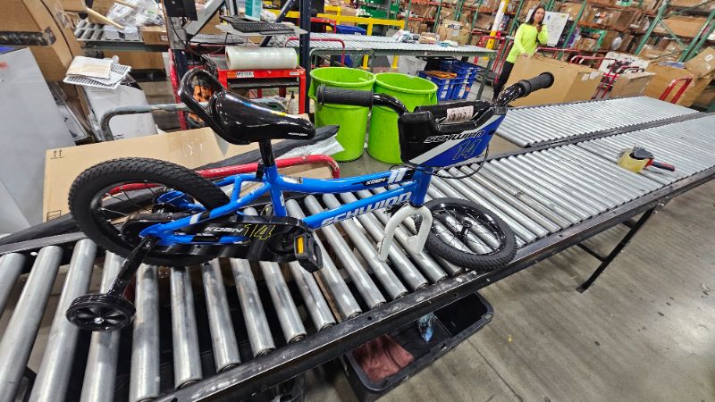 Photo 1 of ***PARTS ONLY***Schwinn Koen & Elm BMX Style Toddler and Kids Bike, For Girls and Boys, 14-Inch Wheels, With Saddle Handle, Training Wheels, Chain Guard, and Number Plate, Recommended Height 36-40 Inch, Blue