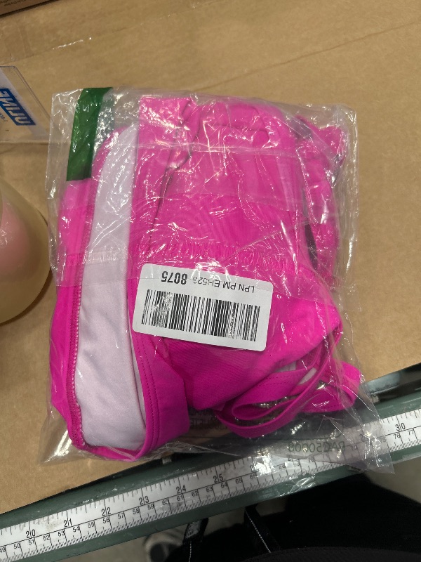 Photo 1 of *medium* Eomenie Women's One Piece Swimsuits Tummy Control Cutout High Waisted Bathing Suit Wrap Tie Back 1 Piece Swimsuit Hot Pink