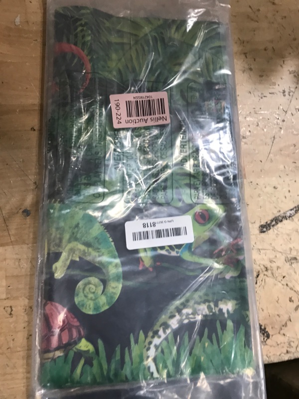 Photo 1 of 3pcs Reptile Tablecloth - Birthday Party Decorations, Summer Supplies, Snakes & Lizard Table Cover, Disposable Jungle Wilderness Reptile Party Favors for Kids, 54'x108'