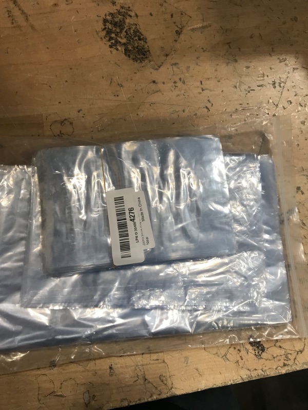 Photo 1 of 200Pcs Heat Shrink Wrap Bags – 3 Sizes 4x6" (120) 8x10" (50) 10x12" (30) Clear PVC Plastic – Compatible with Any Heat Gun or Hair Dryer at Medium Temperature – Great for Wrapping DIY Crafts and Gifts