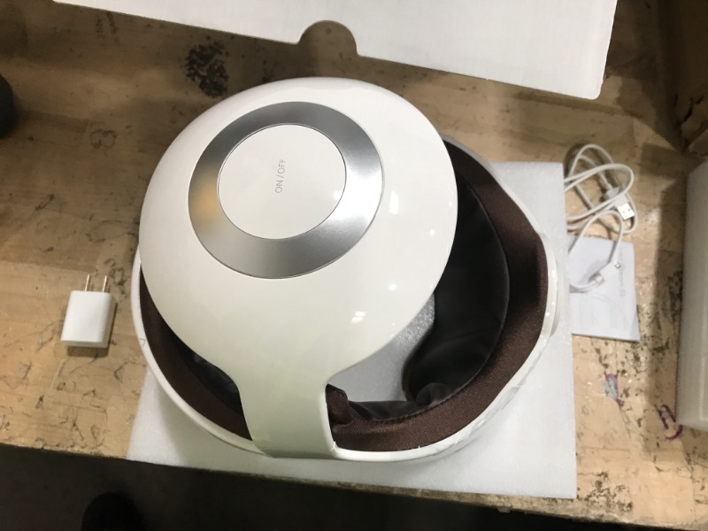Photo 1 of (PARTAIL SET) (USED/FAIR) (UNTESTED) Breo iDream5s Electric Head Massager, Eye & Neck Massage Helmet with Heat, Kneading, Pressure, APP Control Scratcher for Relax