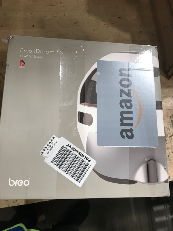 Photo 1 of (PARTAIL SET) (USED/FAIR) (UNTESTED) Breo iDream5s Electric Head Massager, Eye & Neck Massage Helmet with Heat, Kneading, Pressure, APP Control Scratcher for Relax