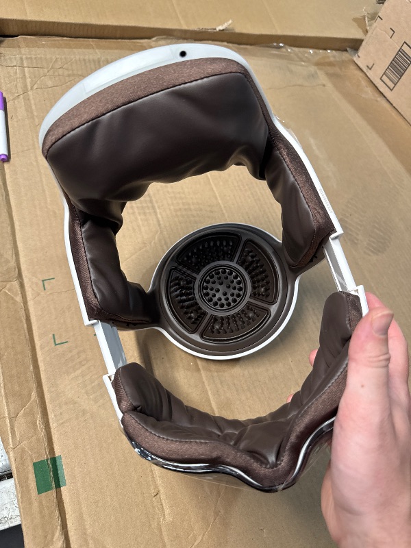 Photo 1 of (PARTAIL SET) (USED/FAIR) (UNTESTED) Breo iDream5s Electric Head Massager, Eye & Neck Massage Helmet with Heat, Kneading, Pressure, APP Control Scratcher for Relax