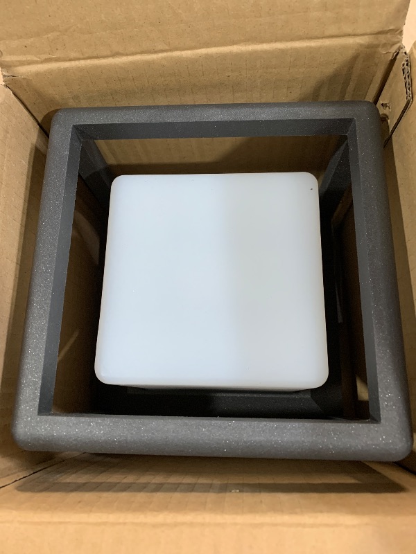 Photo 1 of (see all images) MVBT Outdoor Post Cap Light Hard Wired, 7.1" Modern Fence Deck Column Lamp Waterproof Lantern High Voltage Fixture