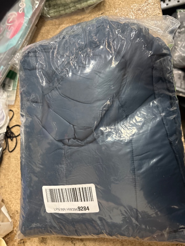 Photo 1 of ANOTHER CHOICE Women Packable Puffer Jacket Lightweight Hooded Puffy Jacket (Ocean Blue, XL)