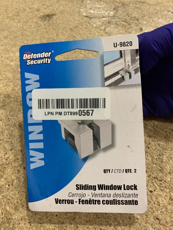 Photo 1 of Prime-Line U 9820 Non-Marring Sliding Window Lock, Aluminum Finish (2 Pack)