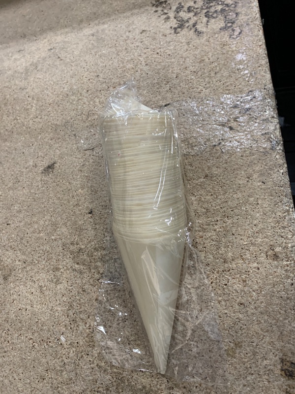 Photo 1 of 100 Pieces Disposable Wood Cones Vintage Wooden Food Cones with 12 Holes Food Cone Display Stand Cone Holder for Charcuterie, Restaurants, Ice Cream, Catered Events, Party or Buffets (Clear,Acrylic)