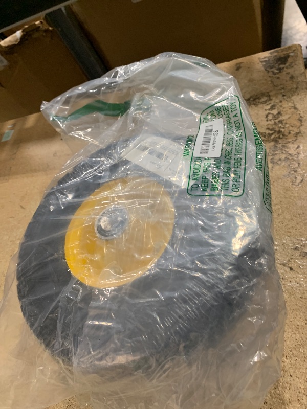 Photo 1 of (2-Pack) 10-Inch Solid Rubber Tire Wheels - Replacement 4.10/3.50-4" Tires and Wheels Flat Free with 5/8" Axle Bore Hole Bearings, 2.17" Offset Hub -Perfect for Hand Truck, Wheelbarrow, Gorilla Carts