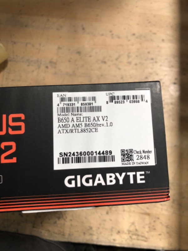 Photo 1 of *FOR PARTS ONLY/ BENT PINS* GIGABYTE B650 AORUS Elite AX V2 (AM5/ LGA 1718/ AMD/ B650/ ATX/ 5-Year Warranty/ DDR5/ Triple M.2/ PCIe 5.0/ USB 3.2 Gen2X2 Type-C/WiFi 6E/ 2.5GbE LAN/Q-Flash Plus/EZ-Latch/Motherboard)