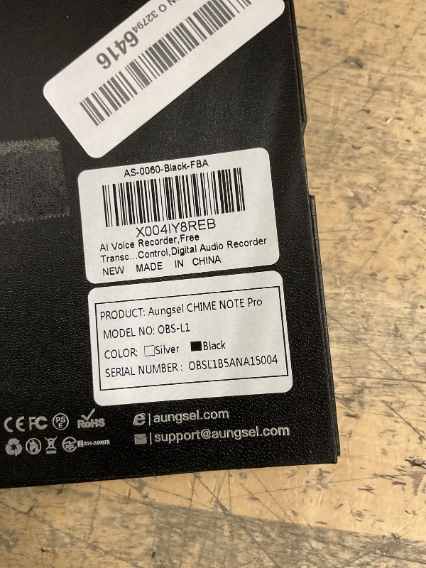 Photo 1 of AI Voice Recorder, Transcribe & Summarize AI Audio Recorder, Support 121 Languages, 64GB Memory, Wireless Charging, App/Web Control, Digital Recording Device for Lectures, Meetings, Calls, Black