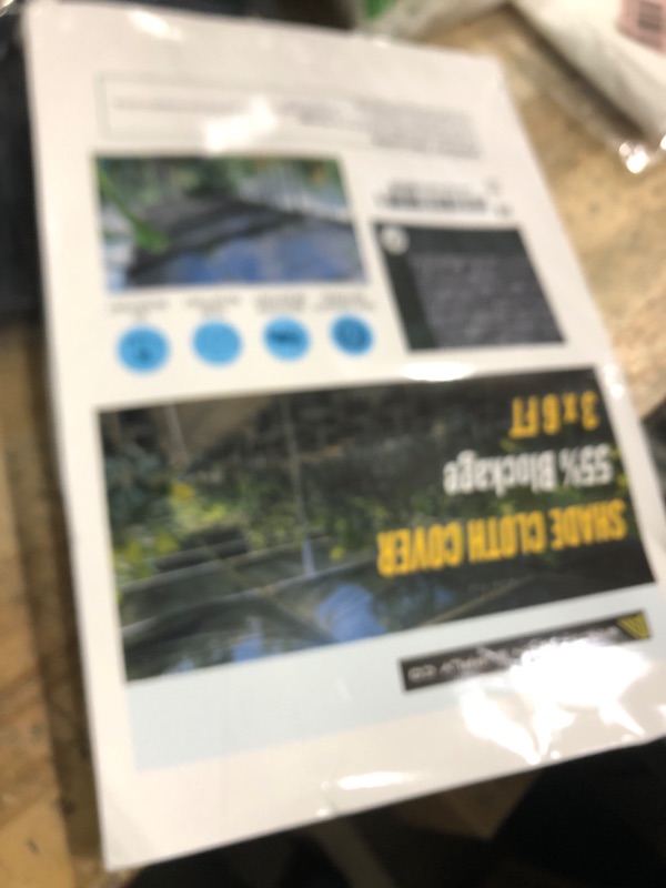 Photo 1 of [WindscreenSupplyCo] 55% 3 x 6 FT Shade Cloth Sun Shade Net with Grommets Sunblock Mesh Tarp for Garden Plants Cover Greenhouse and Patio