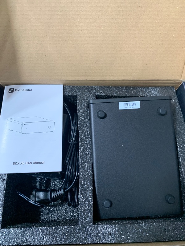 Photo 1 of Fosi Audio Box X5 Phono Preamp for Turntable, Mini Preamplifier Home Audio for MM & MC Cartridge Turntable/Phonograph Record Player/Active Speakers, 4-Level Adjustable Gain 38/48/56/66 dB with RCA