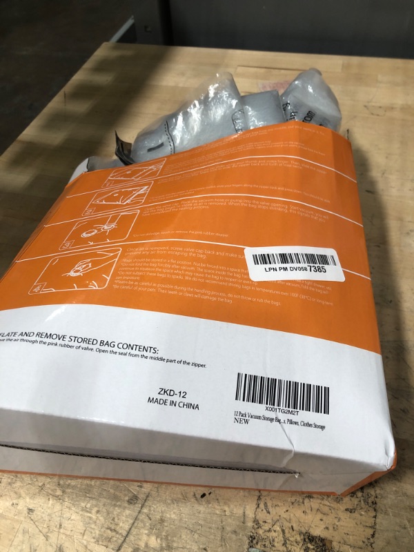 Photo 1 of 12 Pack Vacuum Storage Bags (3 Jumbo, 3 Large, 3 Medium, 3 Small),Plastic Packaging Bags,Space Saver Sealer Compression Bags with Travel Hand Pump for Blankets, Comforters, Pillows, Clothes Storage