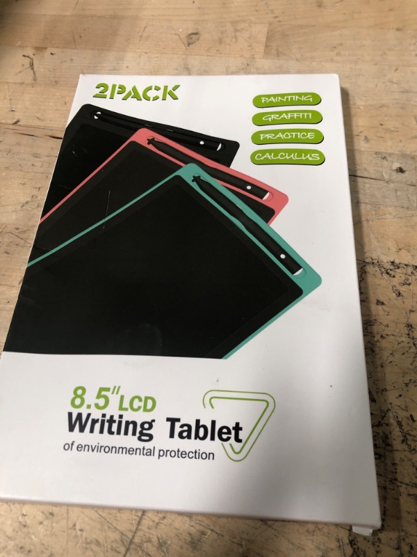 Photo 1 of [2 Pack] TIQUS 8.5 Inch LCD Writing Tablet Pad,Check List Memorandum to Do List for Using at Home Office Kitchen,Use for Deaf and Mute Communication [Black]