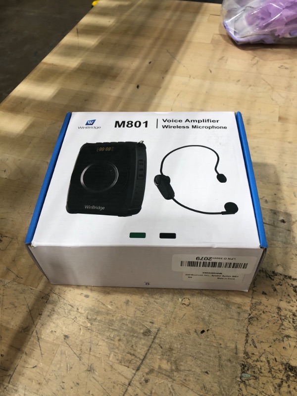 Photo 1 of 20W Bluetooth Voice Amplifier Wireless Microphone for Teachers, Portable Waterproof Voice Amplifier for Teaching, Speaking, Classroom, Personal Mic Headset and Speaker System M801