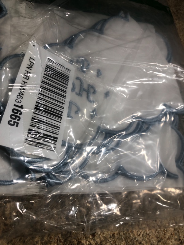 Photo 1 of Tioncy 6 Pcs Wedding Handkerchiefs 12 Inch Bride Embroidered Handkerchiefs Something Blue Cotton Hankies Gifts for Wedding (Happy)