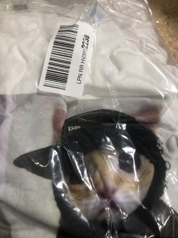 Photo 1 of (small)(see all images) Cat this is Yeat Meme T-Shirt S WHITE