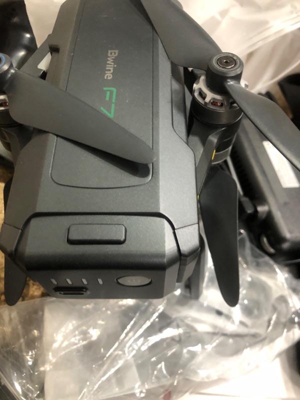 Photo 1 of (UNTESTED FULLY FOR ALL FUNCTIONS) Bwine F7 GPS Drones with Camera for Adults 4K Night Vision, 3-Axis Gimbal, 2Mile Long Range, 75Mins Flight Time Professional Drone with 3 Battery, Auto Return+Follow Me+Fly Around+Beginner Mode