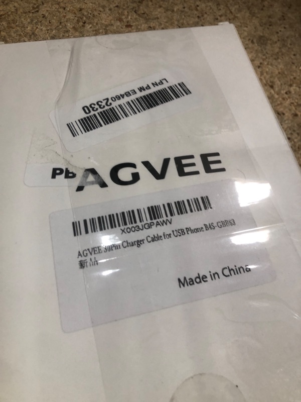Photo 1 of AGVEE 2 Pack 10ft 30 Pin Charger Cable Charging for Old iPod Touch 4 3 2 1 Nano, iPod Classic 3 2 1, Old iPad 1 2 3, Old iPhone 4 4S 3G 3GS, Dark Gray