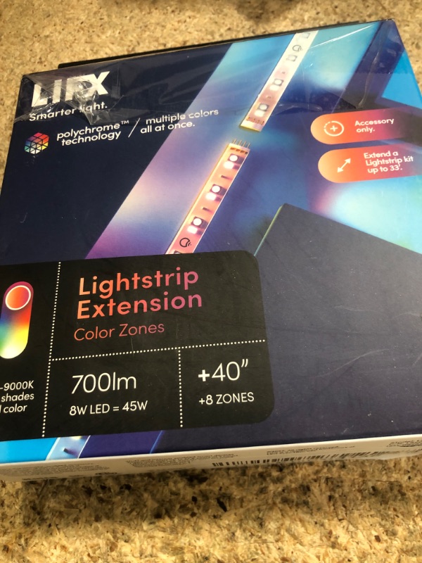 Photo 1 of LIFX Lightstrip 40" Extension Only (no Controller or Supply Included), Wi-Fi Smart LED Light Strip, Full Color with Polychrome Technology™.