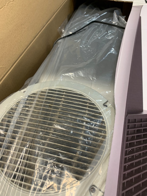 Photo 1 of (Used)(dirty)(see images) Lasko High Velocity Oscillating Tower Fan for Bedroom, Garage, Basement, and Gym with Remote Control, Timer, 3 Powerful Speeds, 35" Silver/Black, U35115