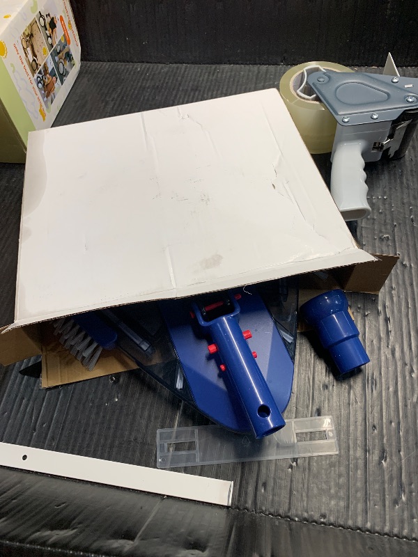 Photo 1 of ***(PARTS ONLY/ DAMAGED/ NON FUNCTIONAL)***Poolvio Triangular Pool Vacuum Head with Side Brush, Swivel Hose Connection, EZ Clip Handle - Connect 1-1/4", 1-1/2" Hose for Inground and Above Ground Swmming Pools