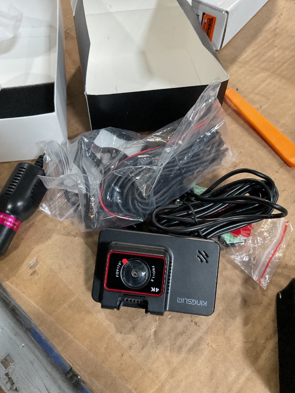 Photo 1 of (Sold for parts only) Kingslim D4 Dual Dash Cam with Built-in WiFi GPS, Front 4K/2.5K Rear 1080P for Cars , 3" IPS Touchscreen 170° FOV Dashboard Camera 