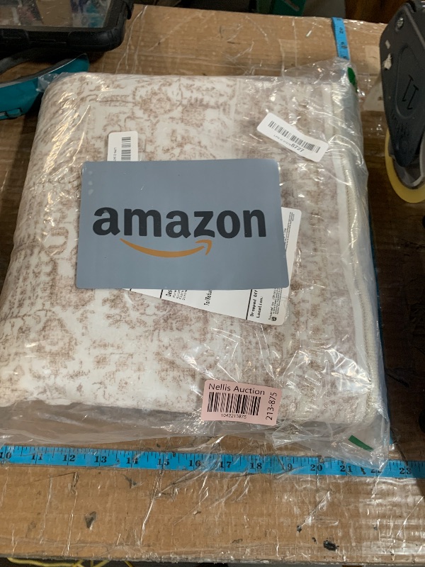 Photo 1 of (USED/FAIR) (SMALL) (BAGGED) GENIMO Runner Rug 2x6 Non Slip Machine Washable Vintage Hallway Runner Rug, Low PileLightweight Rugs for Entryway, Hallway, Kitchen and Corridor, Light Taupe Brown