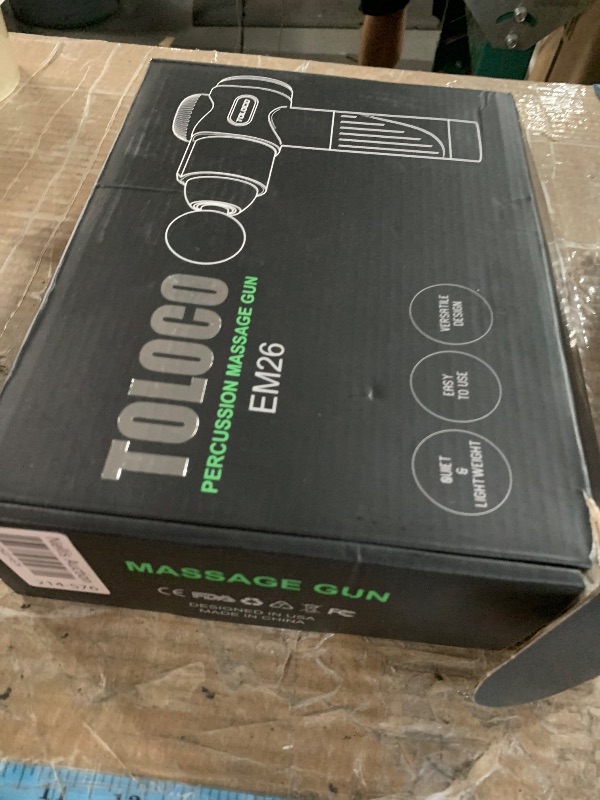 Photo 1 of (Used)(incomplete)(see images)  Massage Gun, Deep Tissue Back Massage for Athletes for Pain Relief, Percussion Massager with 10 Massages Heads 