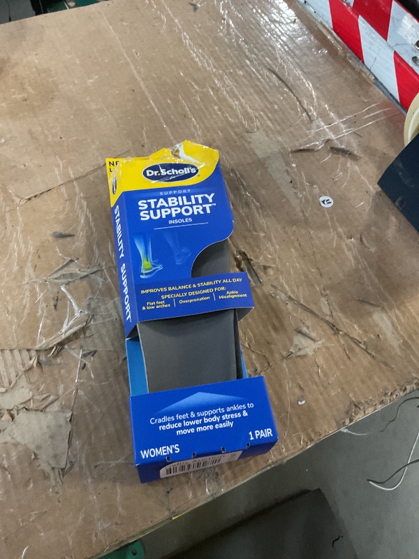 Photo 1 of ?Dr. Scholl's Stability Support Insoles, Flat Feet & Overpronation Low Arch Support, Improves Balance & Stability, Motion Control, Trim Inserts to Fit Shoes, Women's Size 6-10
