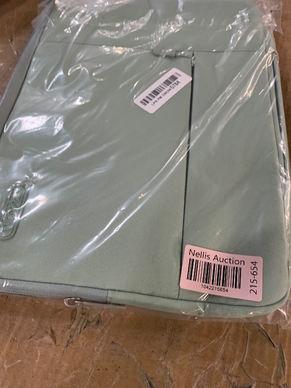 Photo 1 of (USED/FAIR) (BAGGED) MOSISO Laptop Case 13.3 inch, 13-14 inch Laptop Sleeve with Handle Compatible with MacBook Air/Pro 13 / Pro 14, HP Dell ASUS Lenovo Notebook, Polyester Multifunctional Computer Bag, Antique Green