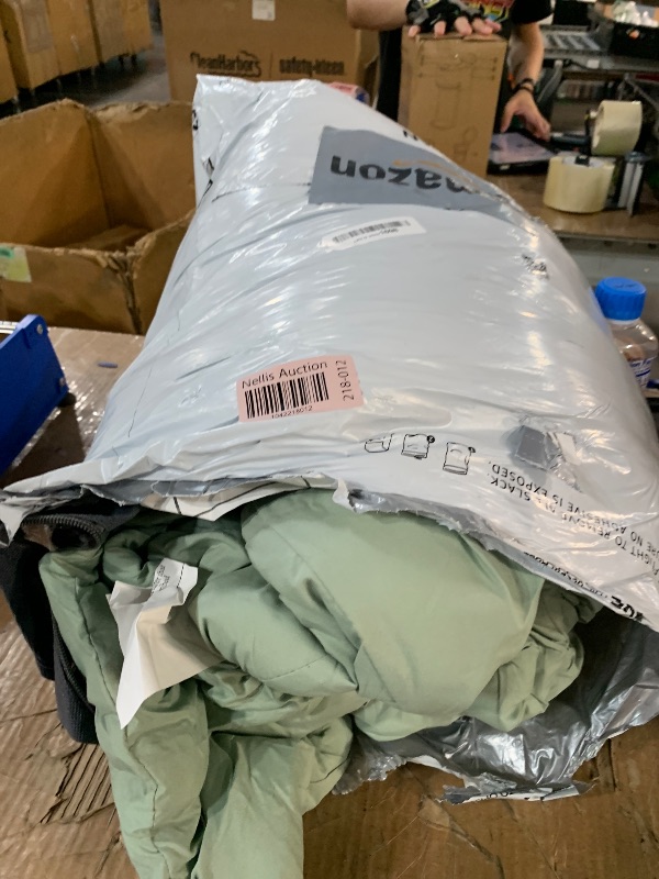 Photo 1 of (COMFORTER ONLY) (BAGGED) Litanika Comforter Full Size Set Sage Green, 3 Pieces Lightweight Bed Set, Solid Bedding Comforters Sets, Soft All Season Down Alternative Quilt Blanket