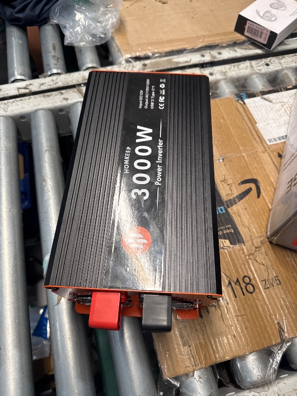 Photo 1 of (MISSING ACCESSORIES) (ORANGE MODEL) (UNTESTED) (NO BOX OR BAG) Cantonape 3000W Power Inverter 12V to 110V/120V DC to AC with LCD Display, Remote Controller 4 x AC Outlets and 4 x 3.1A USB Car Adapter for Car Truck Boat RV Solar System