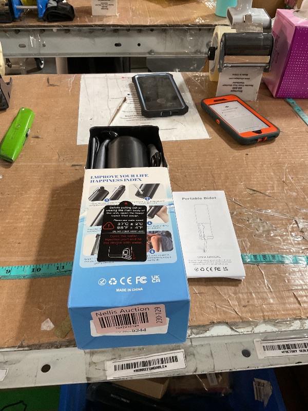 Photo 1 of (USED/FAIR) (ITEMS LEAKS) (PARTS) Peri Bottle for Postpartum Care-250ml Portable Bidet for Travel with 5 Sprayer Modes, 2000mAh Rechargeable Electric Bidet with 8 Replaceable Nozzles for Perineal Care & Post-Surgery Care (Black)