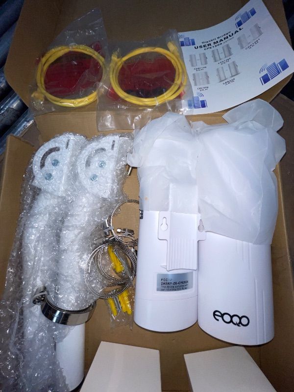 Photo 1 of Point to Point Wireless Bridge with Mounts for Starlink Internet Extension, 1000Mbps 3KM 5.8G Network WiFi Extender with 14dBi Antenna for Starlink Mini, Gen 3 Router, Gigabit RJ45 LAN Port, 2-Pack