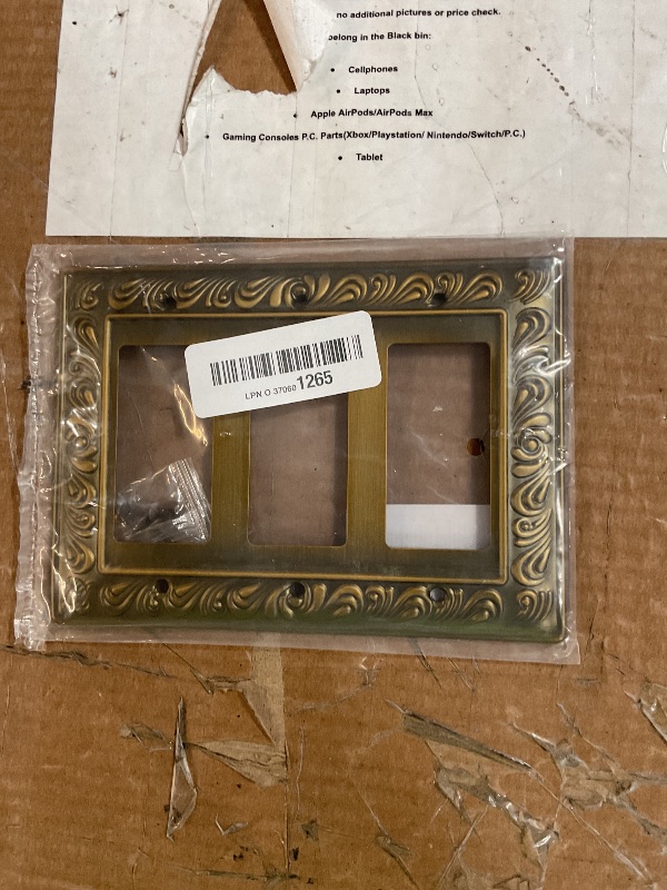 Photo 1 of (See all images) Nostalgic Warehouse Meadows Light Switch Cover Plate, Unlacquered Brass