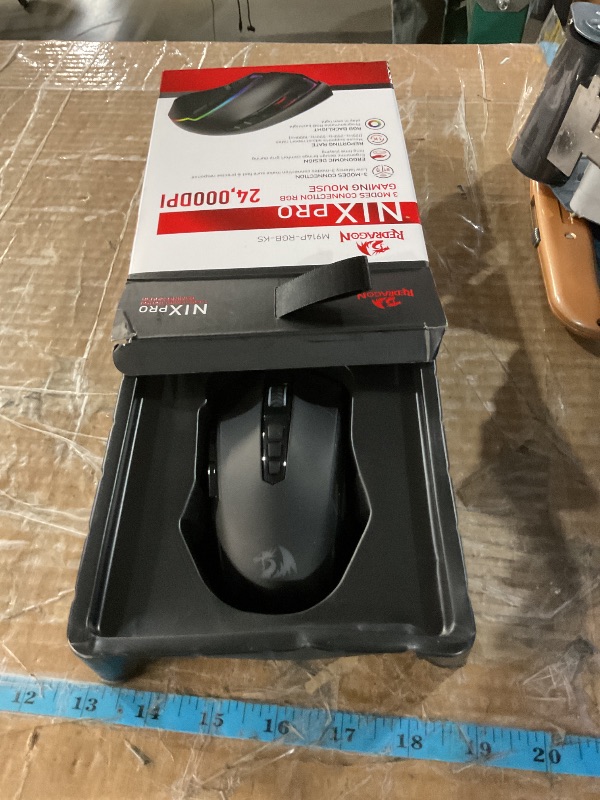 Photo 1 of Redragon Wireless Gaming Mouse, Tri-Mode 2.4G/USB-C/Bluetooth Mouse Gaming, 12000 DPI, RGB Backlit, Fully Programmable, Rechargeable Wireless Computer Mouse for Laptop PC Mac, Black