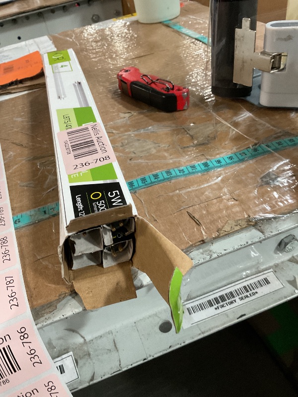 Photo 1 of (Pack of 4) LED Direct Replacement F8T5/CW - T5 - 5 Watt - 12" - 500 Lumens - Super Long Life Light Bulbs - by KOR (Cool White (4100K))