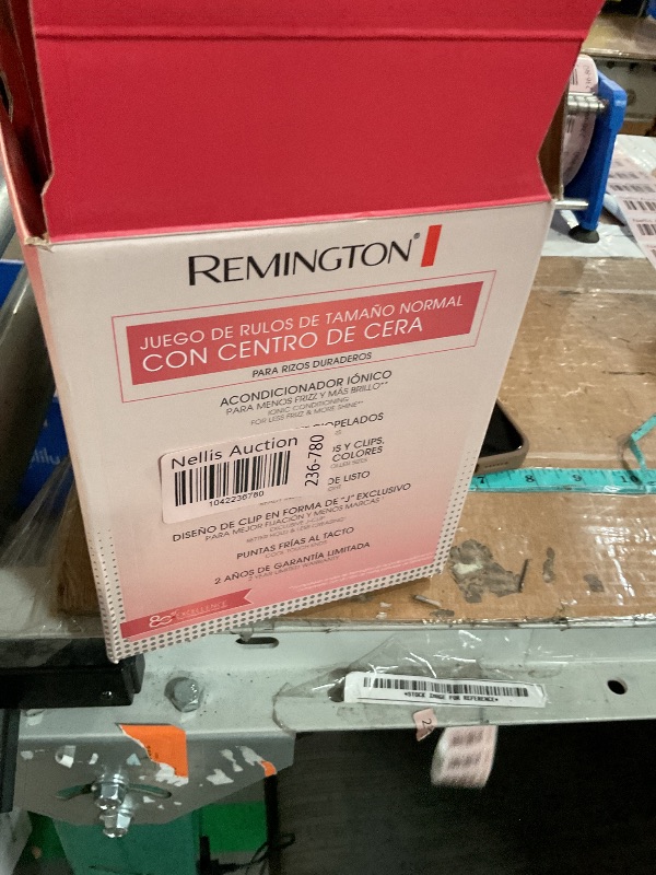 Photo 1 of (MISSING CIPS) (PARTIAL SET) (USED/FAIR) Remington Ionic Conditioning Hair Setter, 20 Velvet Hair Rollers, 6 Large (1¼”), 10 Medium (1"), 4 Small (¾”), Blowout Style Hair Curlers