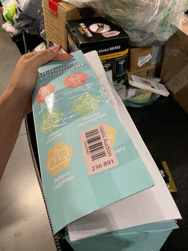 Photo 1 of Baby Gym Play Mat, 8-in-1 Tummy Time Mat & Ball Pit with 6 Toys, Washable Baby Activity Play Mat for Visual, Hearing, Sensory, Motor Development, Baby Toys Gift for Toddler Infant 0-3-6-9-12 Months