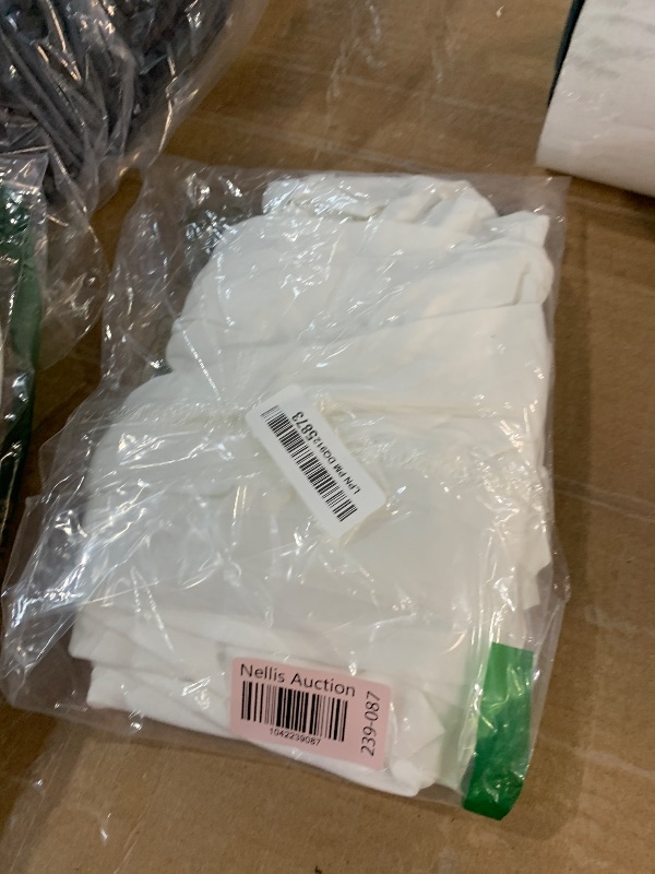 Photo 1 of (XL) (STAINED) (USED/FAIR) Women's Lace Short Sleeve Tops Dressy Casual Blouses Business Work Office T Shirts 2025 Trendy Summer Clothes White