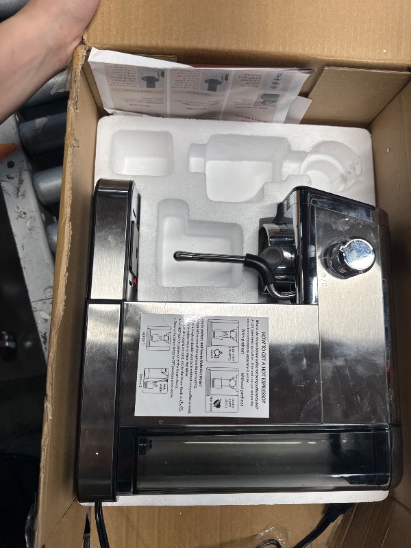 Photo 1 of (Missing pieces) AMZCHEF Espresso Machines with LED Touch screen, Espresso Coffee machine Equip 20Bar Pressure System, Cappuccino Machine