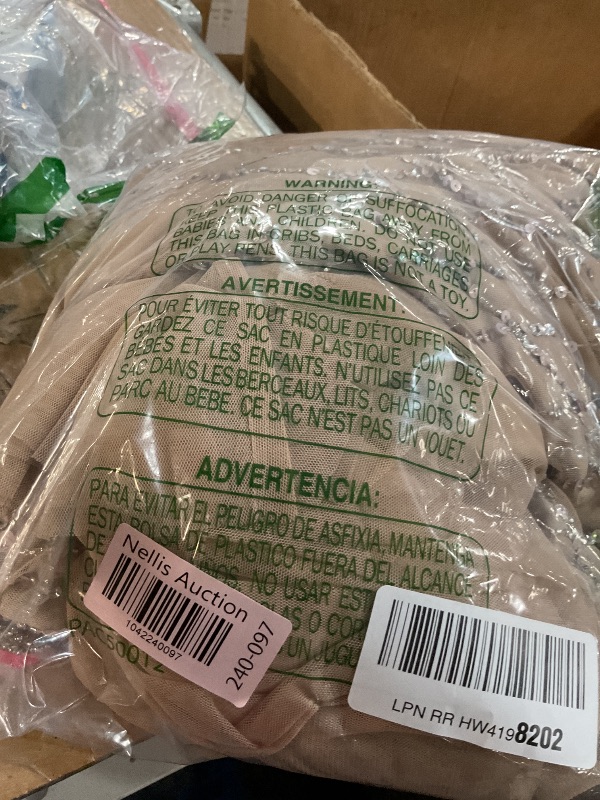 Photo 1 of Adrianna Papell Women's Short-Sleeve Grid Beaded Gown, Champagne, 8